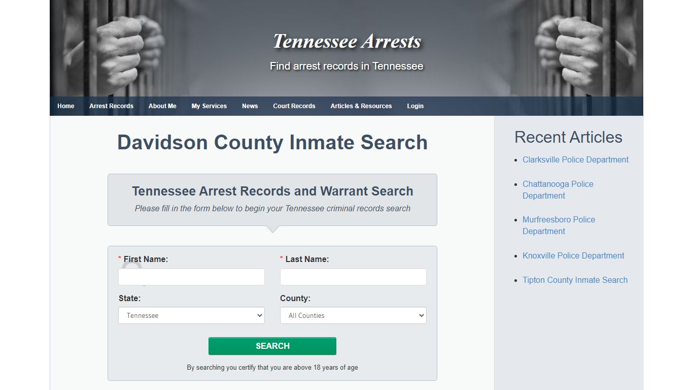 Davidson County Inmate Search - Tennessee Arrests